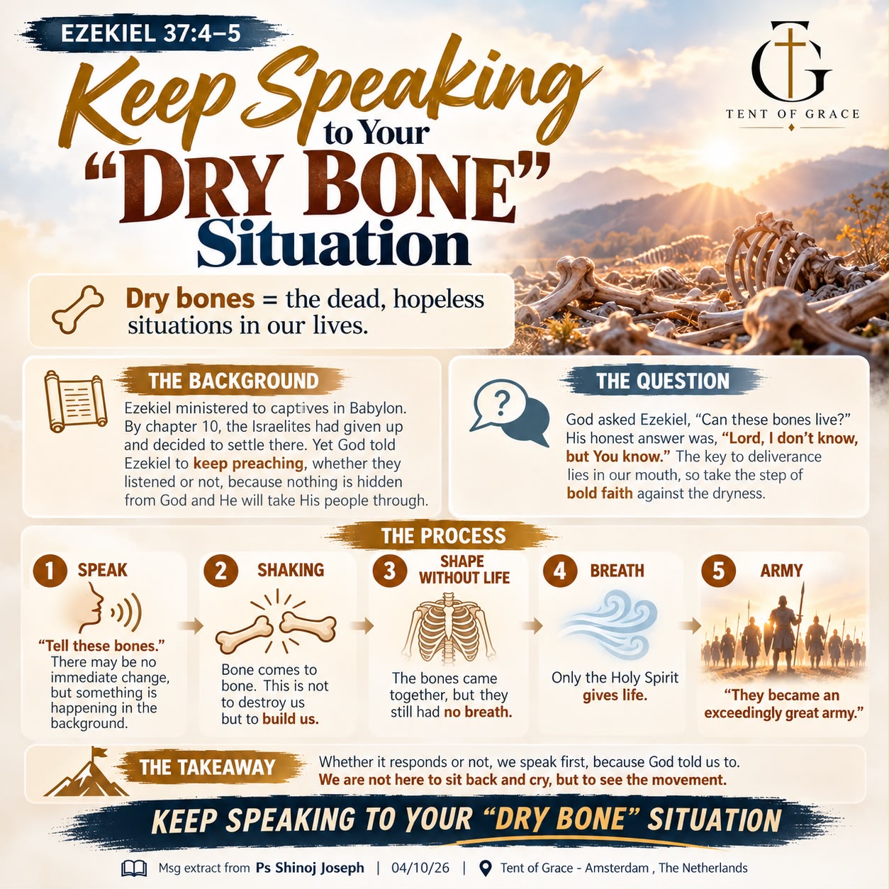 Keep Speaking to Your "Dry Bone" Situation