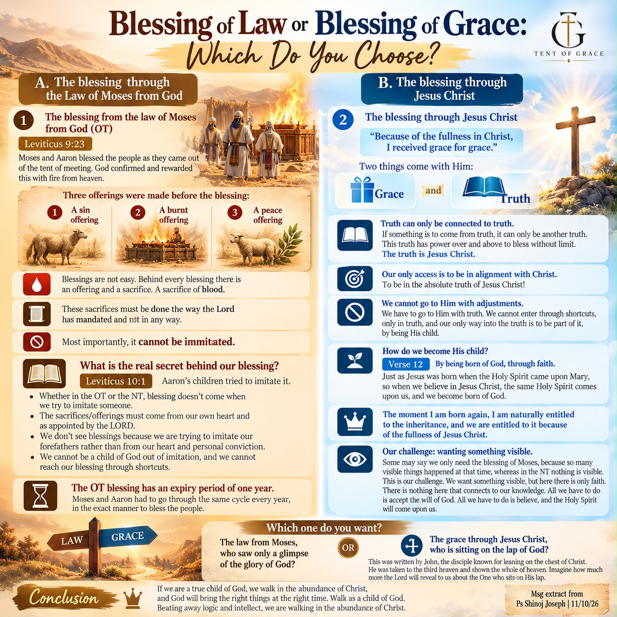 Blessing of Law or Blessing of Grace: Which Do You Choose?